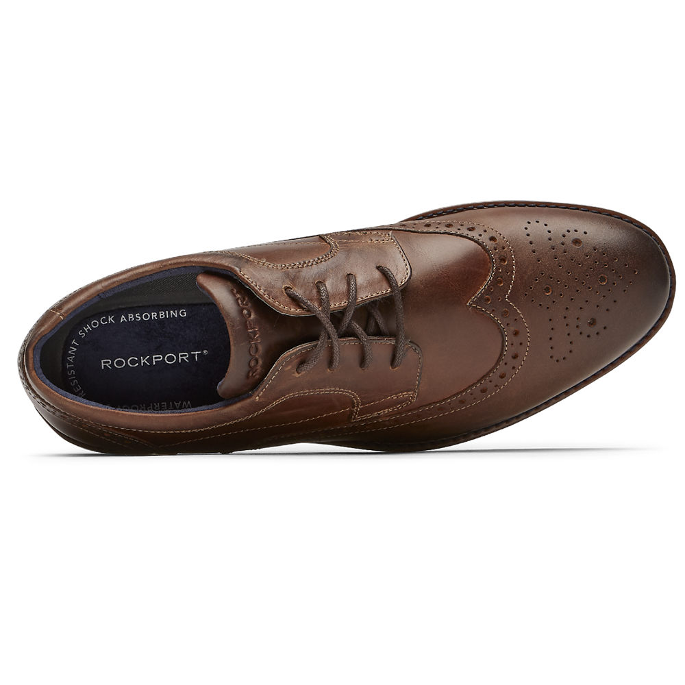 Sapatos Lace Ups Rockport Homem Marrom - Dustyn Wingtip - 10398WPYG